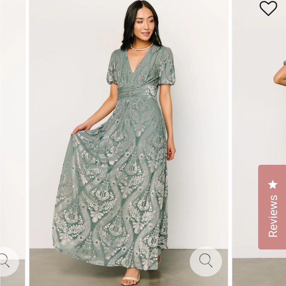Baltic Born Leslie Velvet Maxi Dress | Sage + Silver